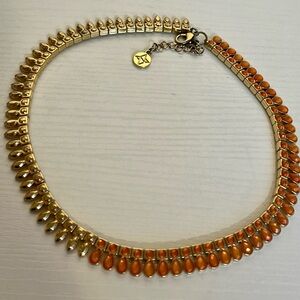 BCBG Generation Two Tone Chain Collar Necklace – Orange & Gold